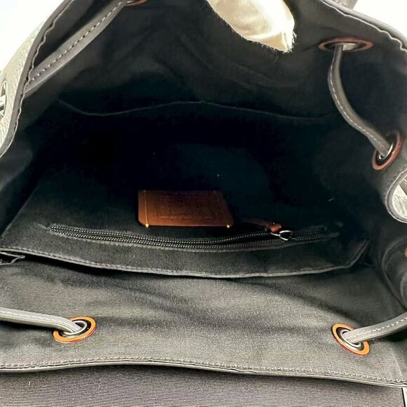 Coach Men's Sprint Backpack In Leather/Gunmetal/Graphite CT015 NWT - Picture 5 of 10